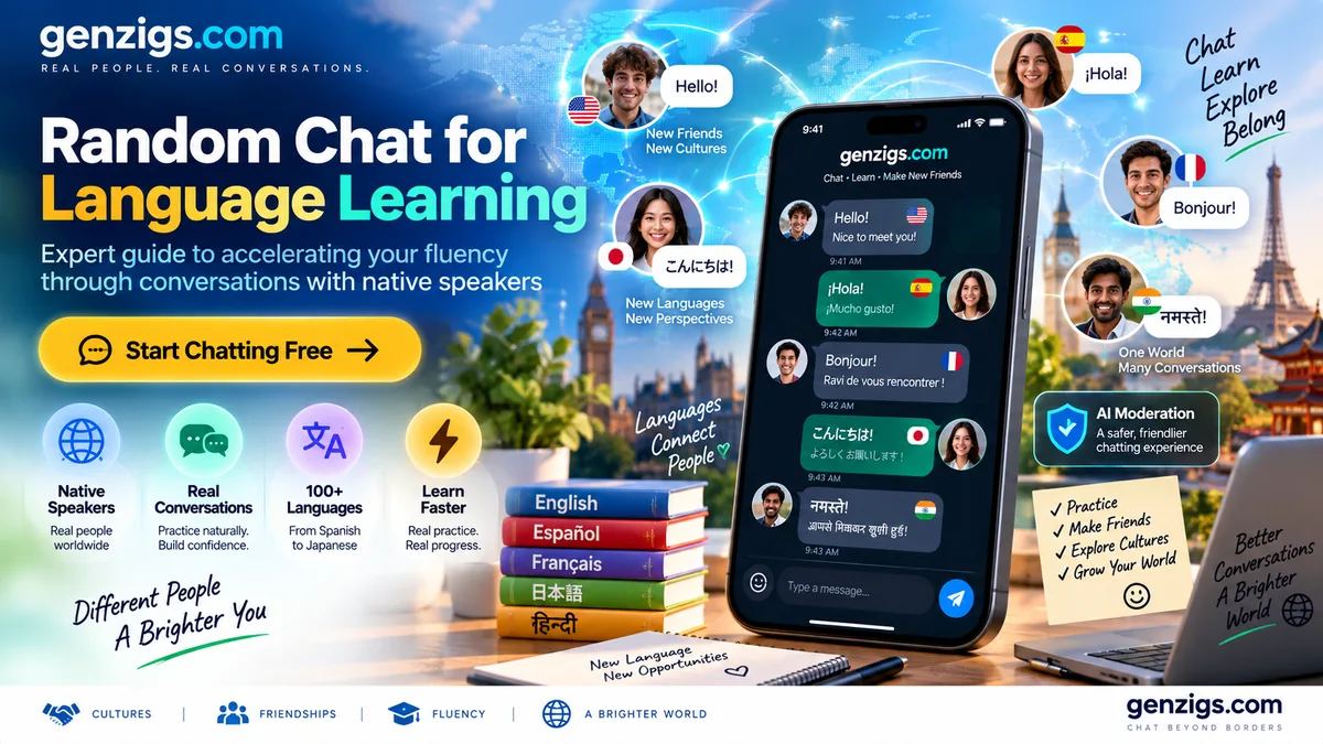 Multilingual learners practising live conversations with native speakers around the world