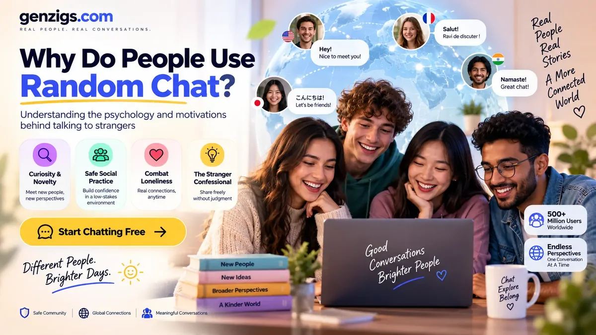 Four students at a laptop greeting strangers who write from several countries